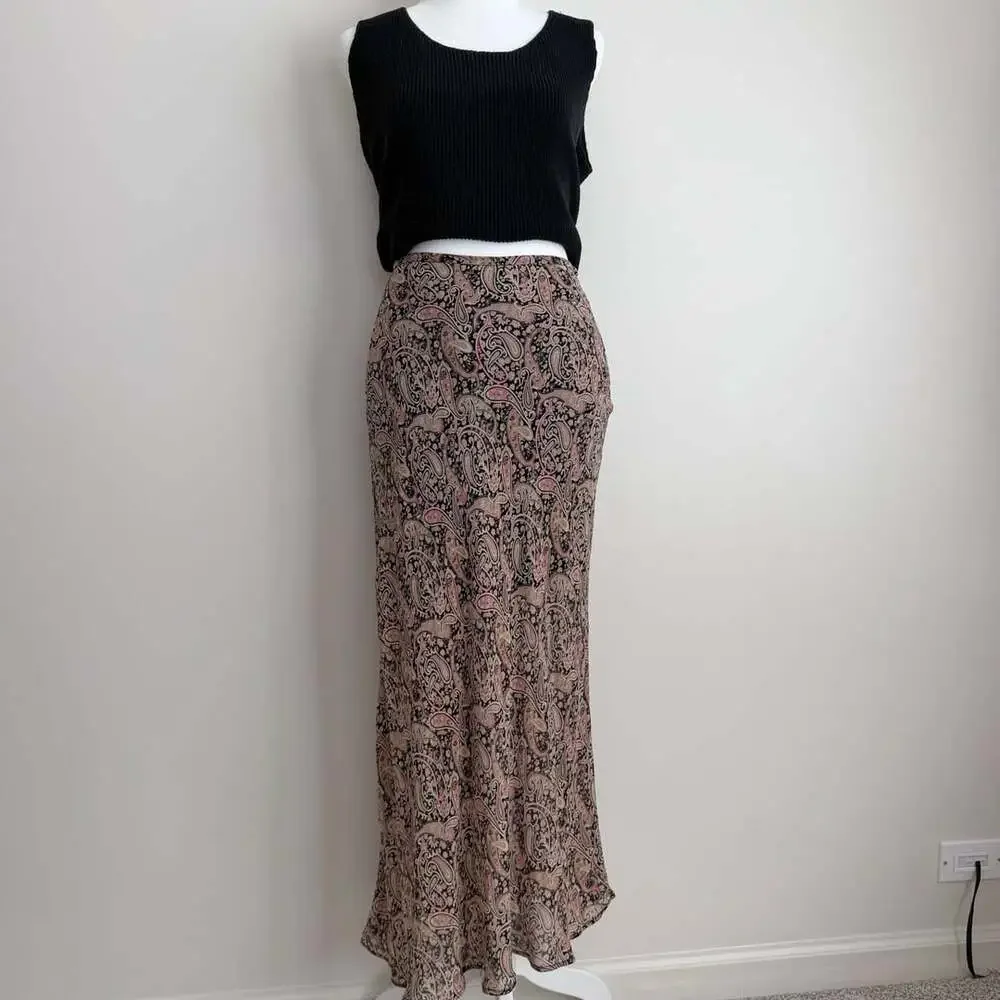 Vintage Silk Boho Skirt